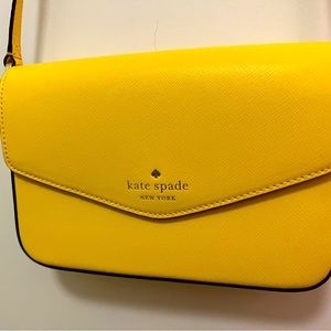 Kate Spade New York Sadie Saffiano leather envelope Yellow